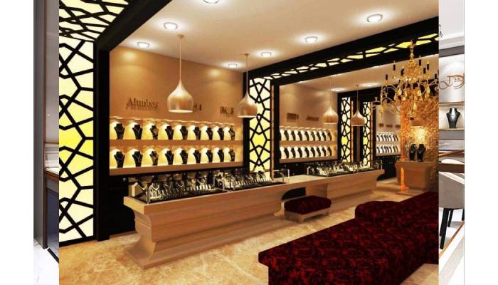 طراحی ویترین جواهر به سبک مستطیلی